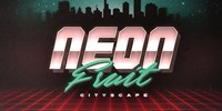 Neon Fruit Cityscape