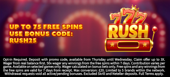Up to 75 Free Spins