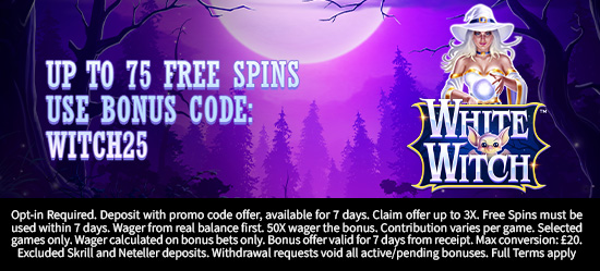 Up to 75 Free Spins
