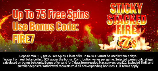 Up to 75 Free Spins