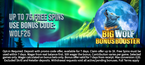 Up to 75 Free Spins