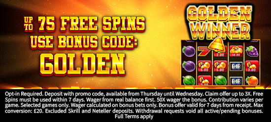 Up to 75 Free Spins