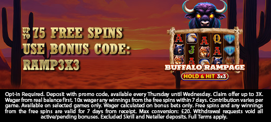 Up to 75 Free Spins