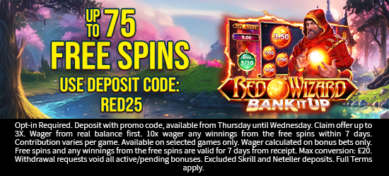 Up to 75 Free Spins