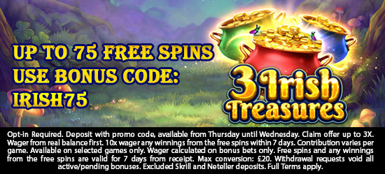 Up to 75 Free Spins